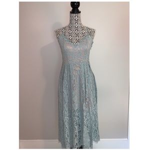 H&M turquoise lace dress